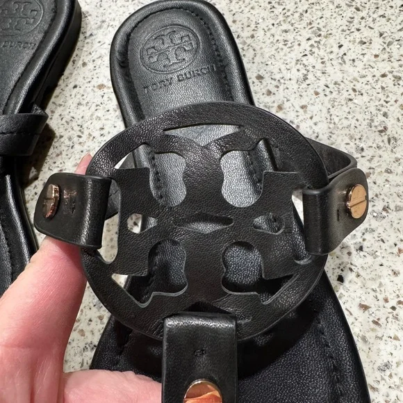 Tory Burch Black Cutout Sandals - Picture 4 of 8